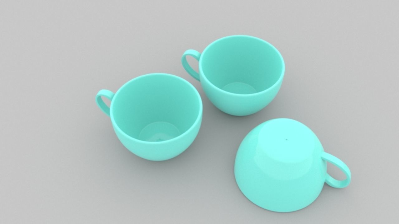 Tea Cup 3D model_3