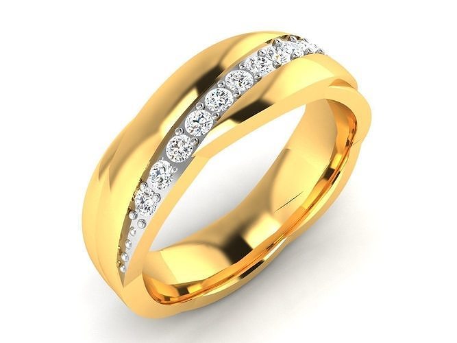 Solitaire Engagement Wedding Diamond Ring 3D print model