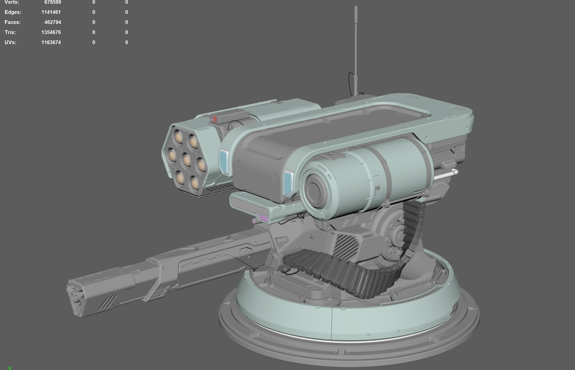 Defense Turret 3D model_10