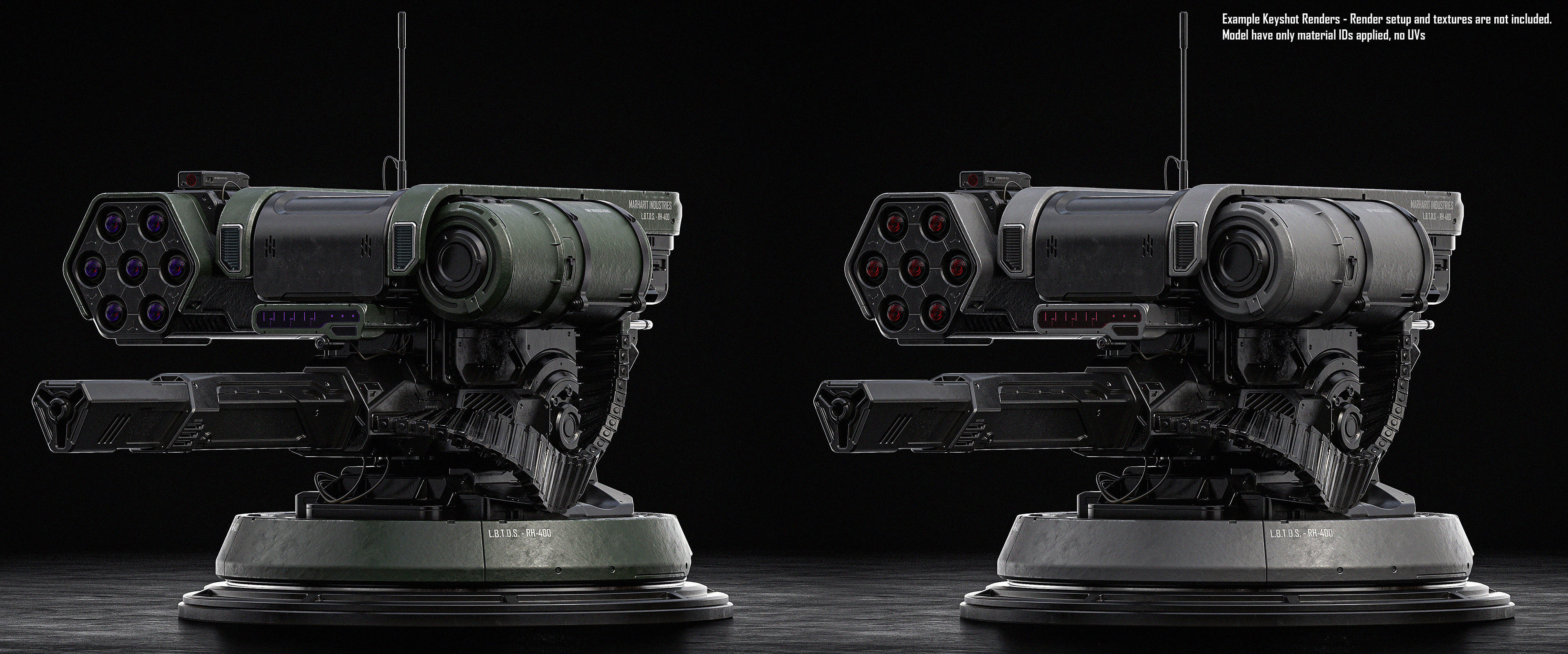 Defense Turret 3D model_2