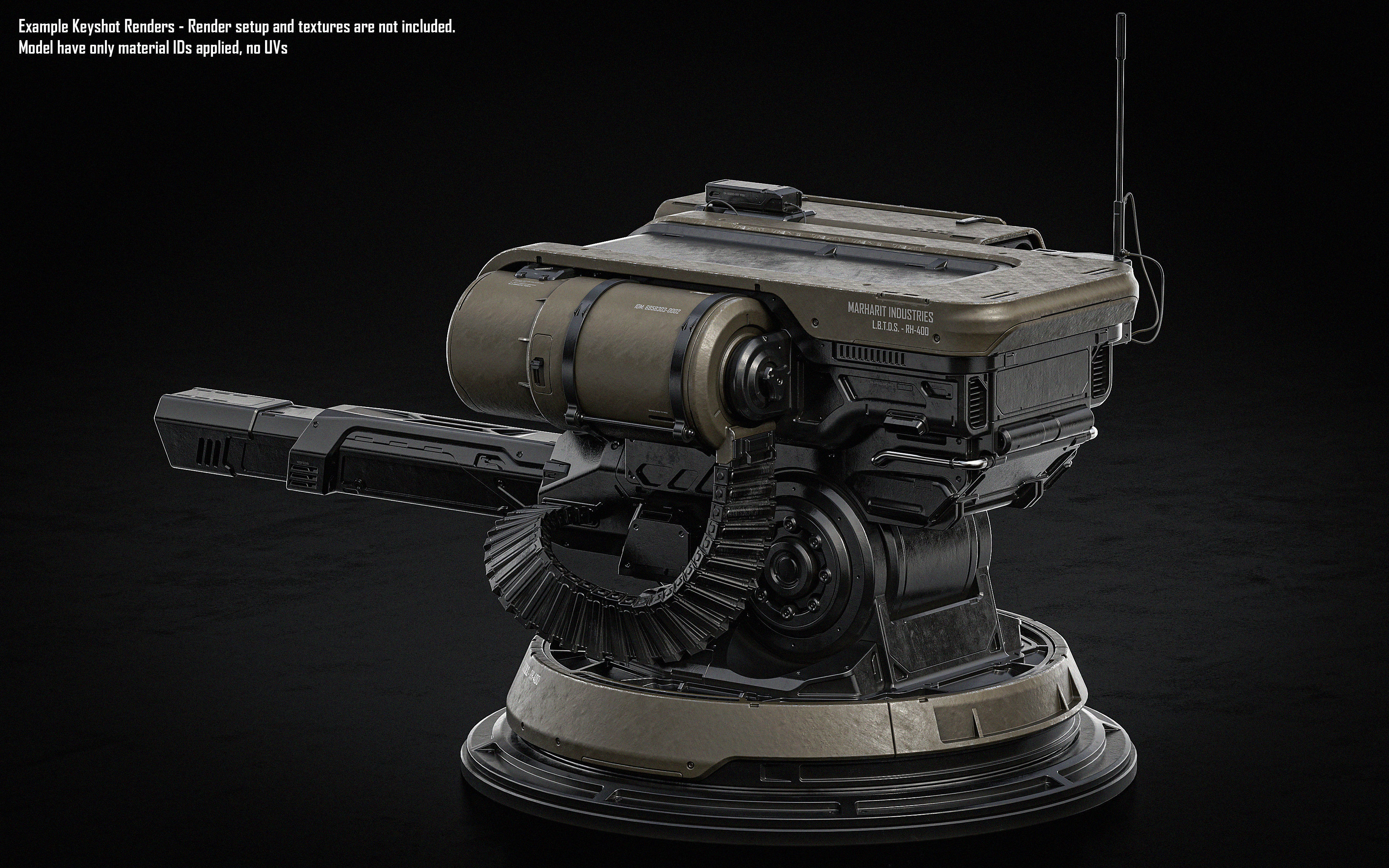 Defense Turret 3D model_7