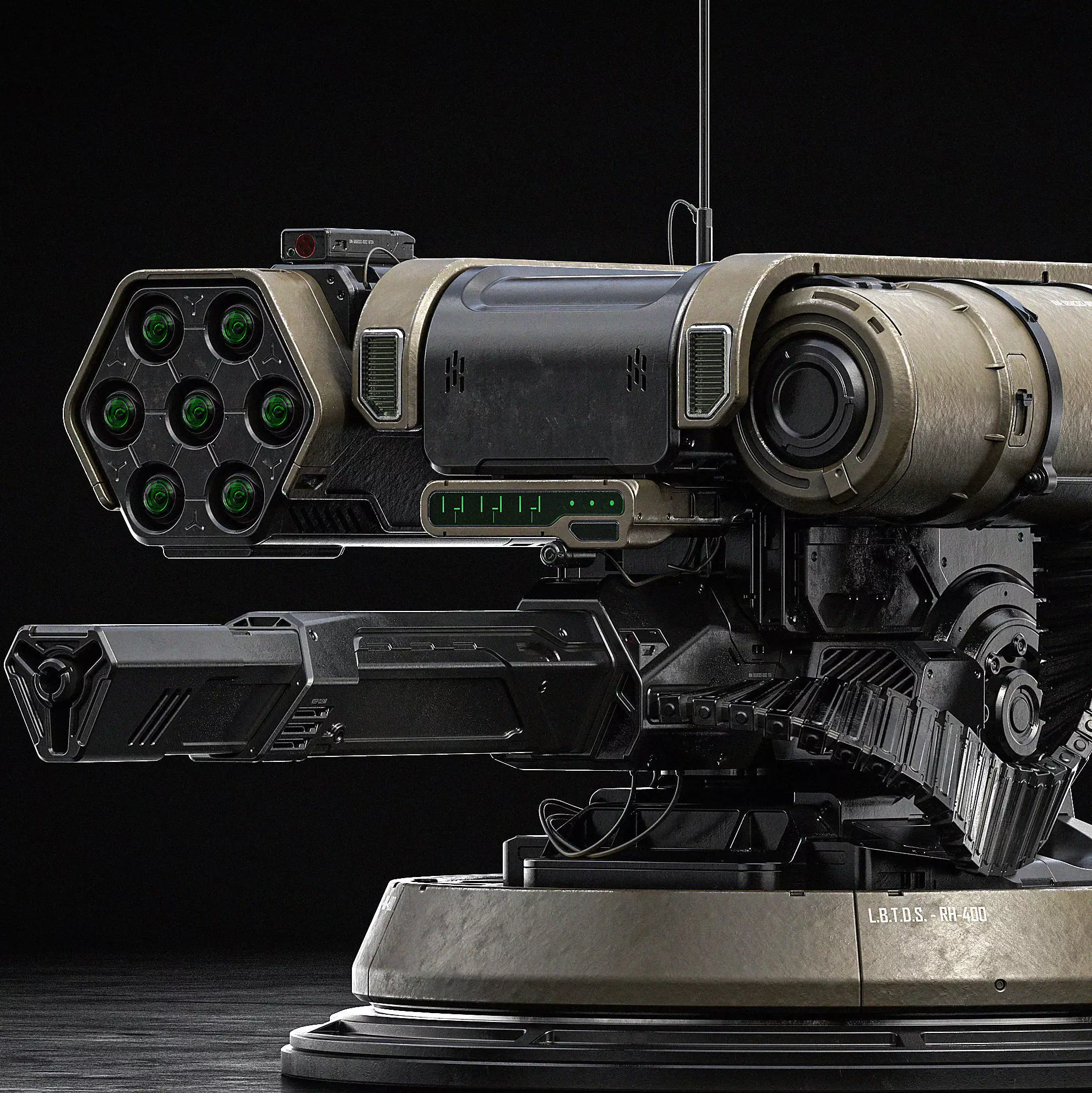 Defense Turret 3D model_0