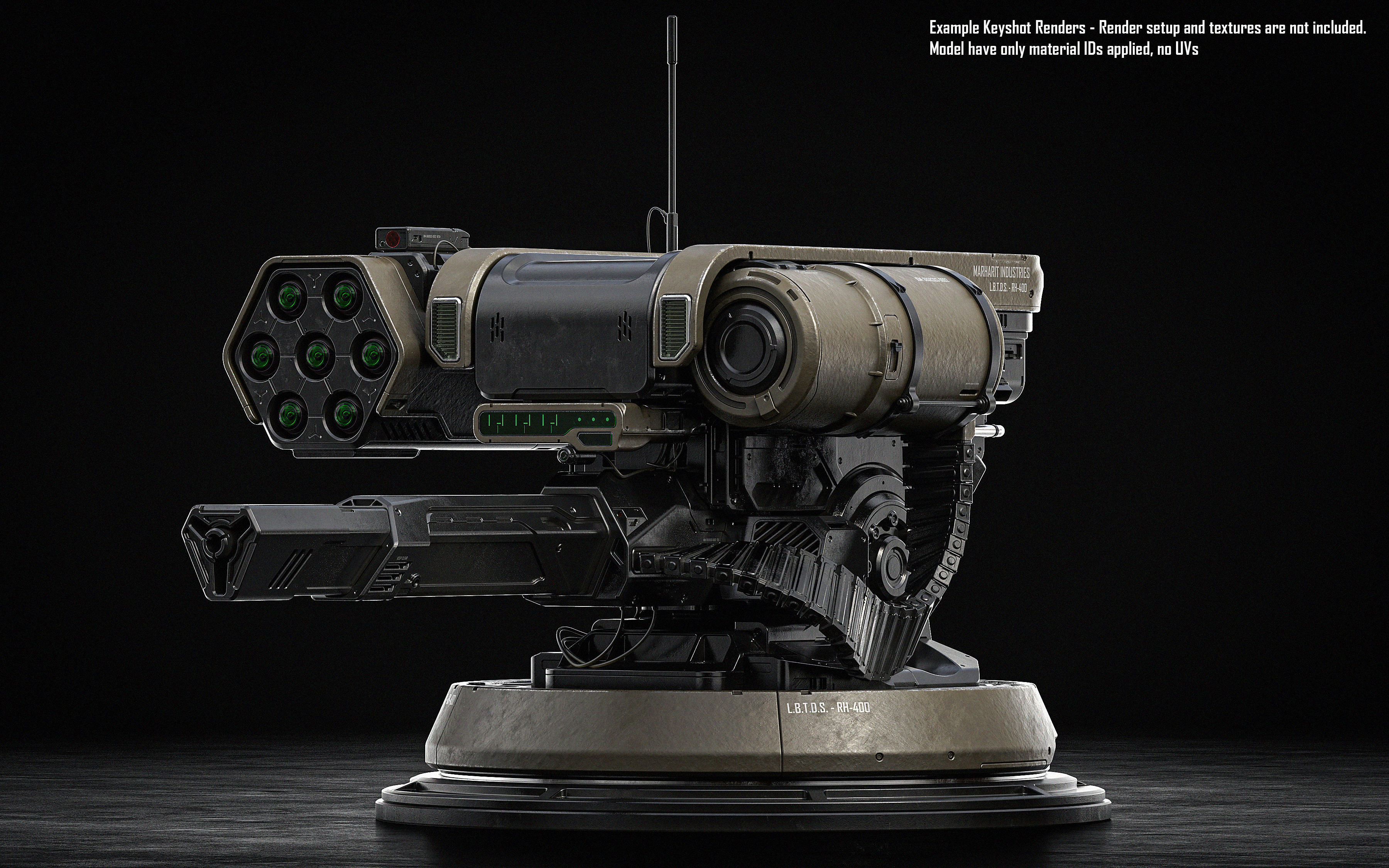 Defense Turret 3D model_1