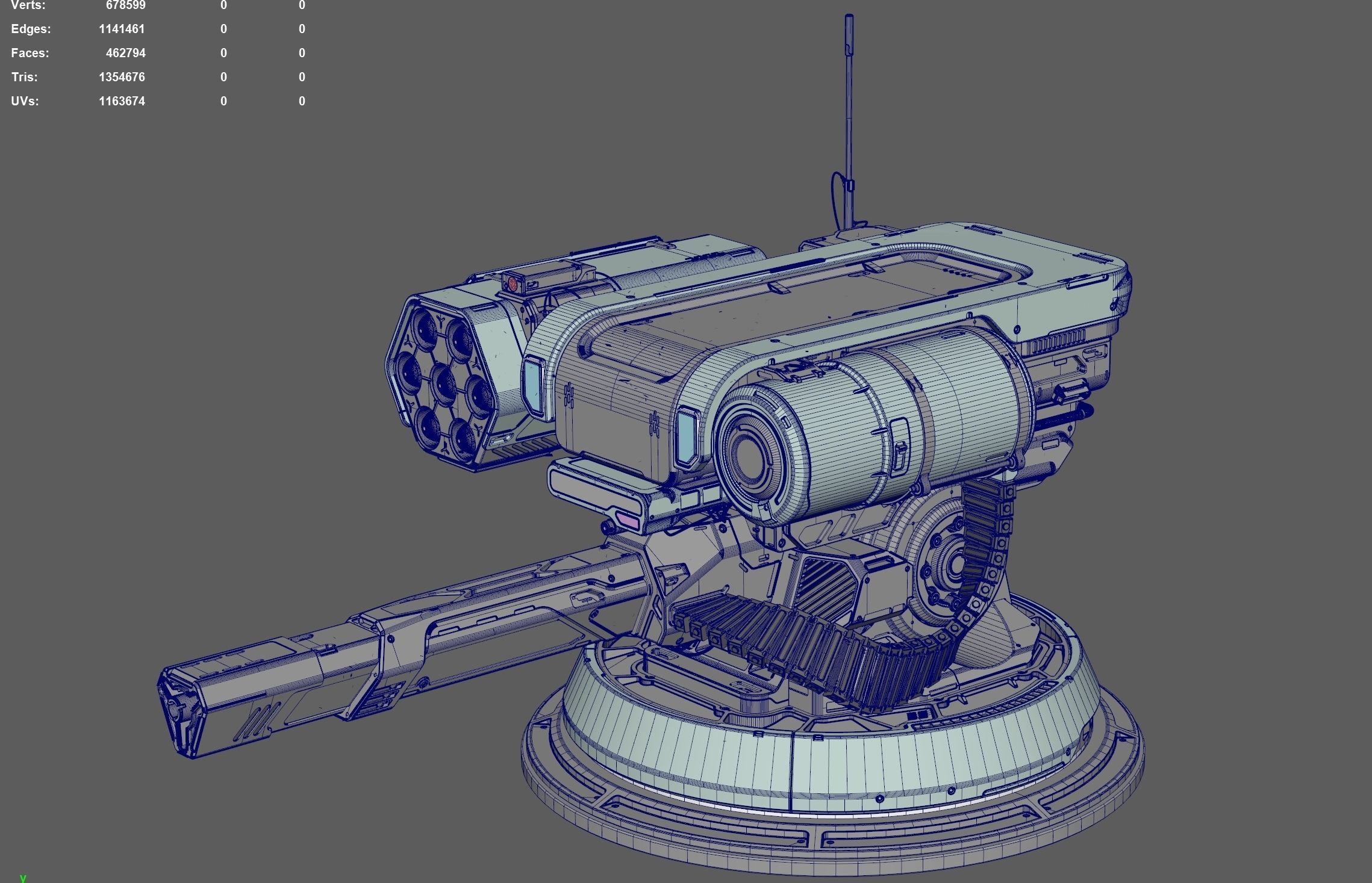 Defense Turret 3D model_11