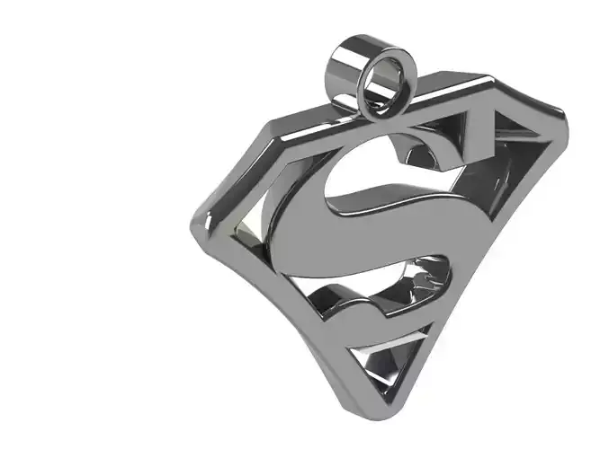 PENDANT silver superman logo