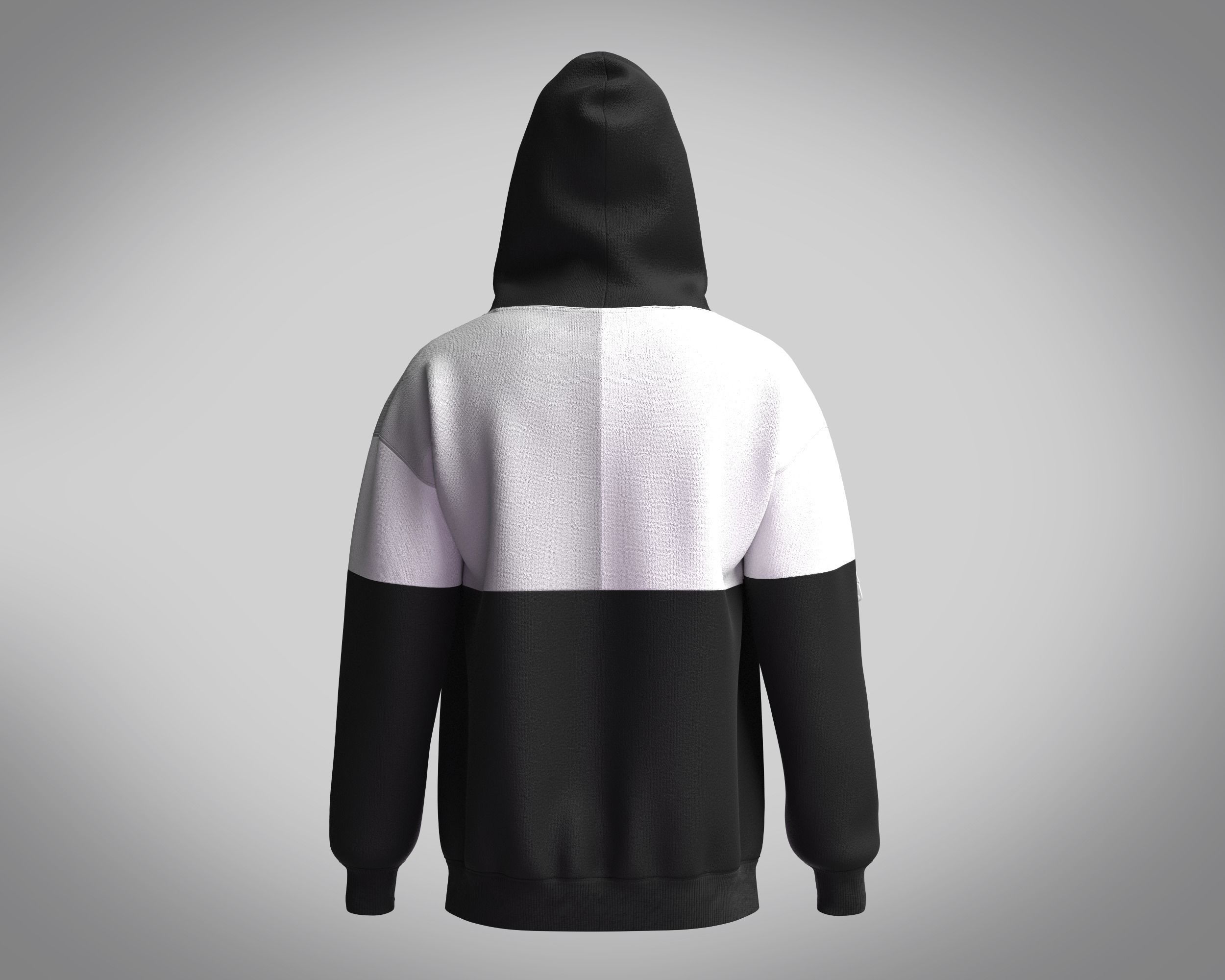 Hoodie Color Block 3D model_3