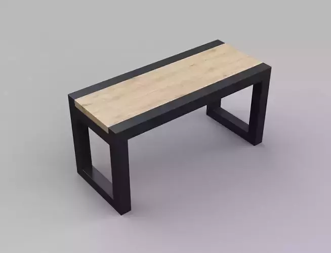 Metal wood bench