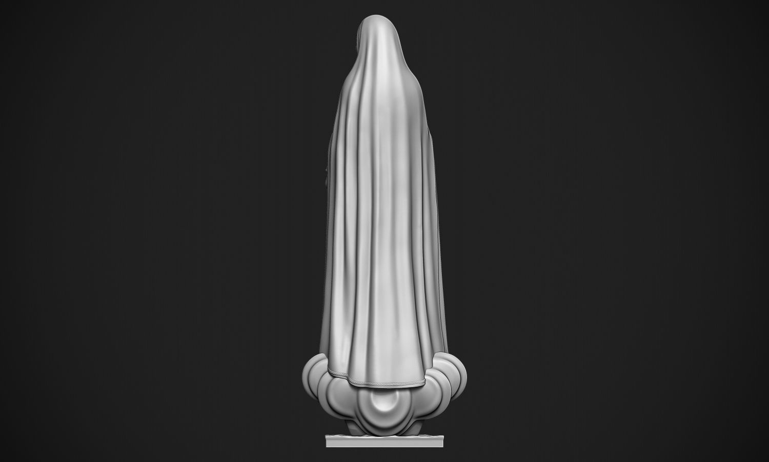 Virgin Mary 3D print model_6