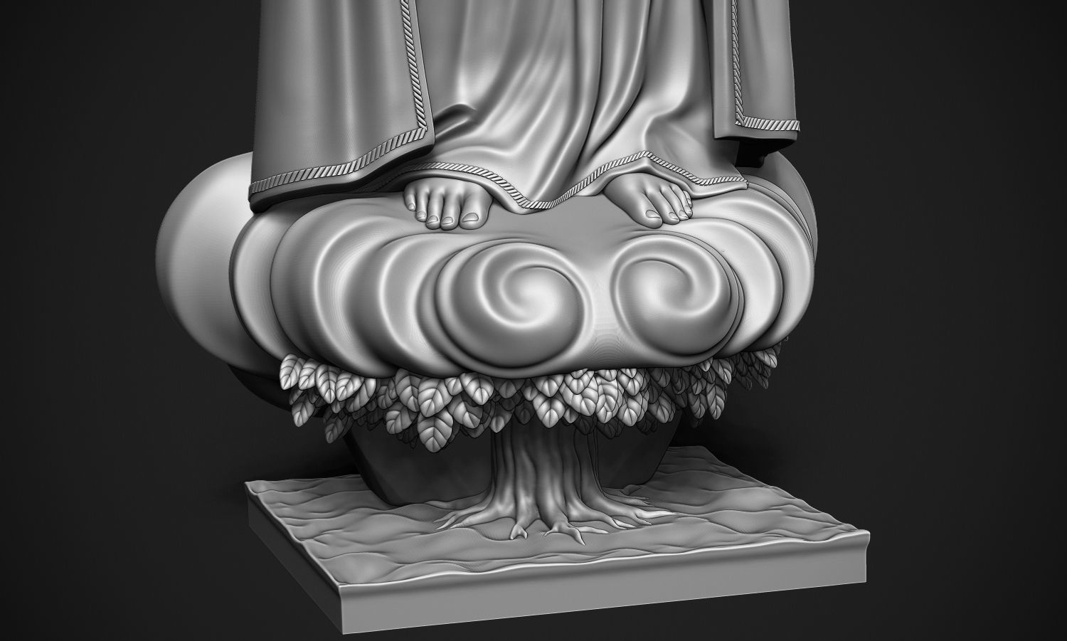 Virgin Mary 3D print model_10