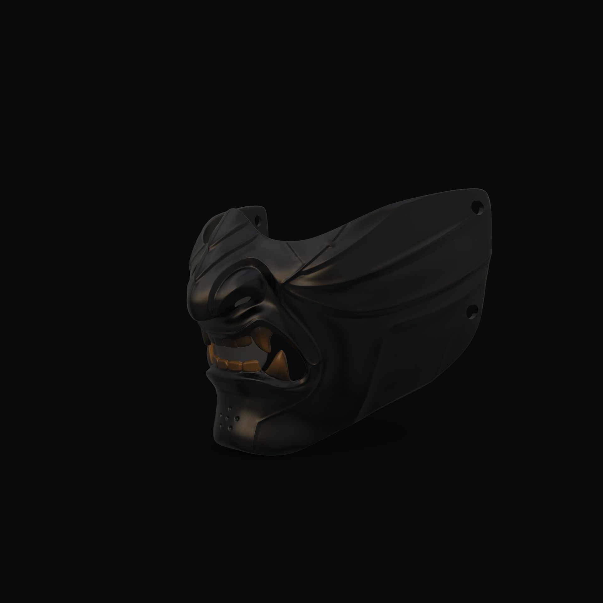 Ghost of tsushima jin sakai mask 3D print model_7