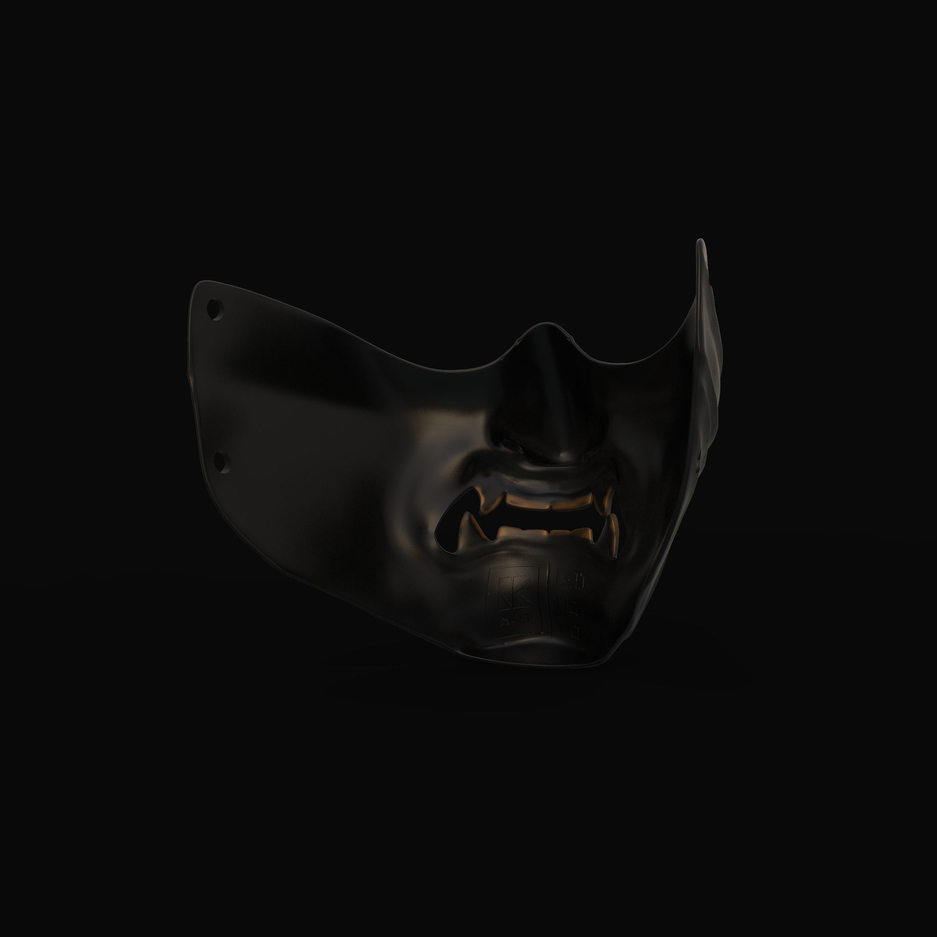 Ghost of tsushima jin sakai mask 3D print model_5