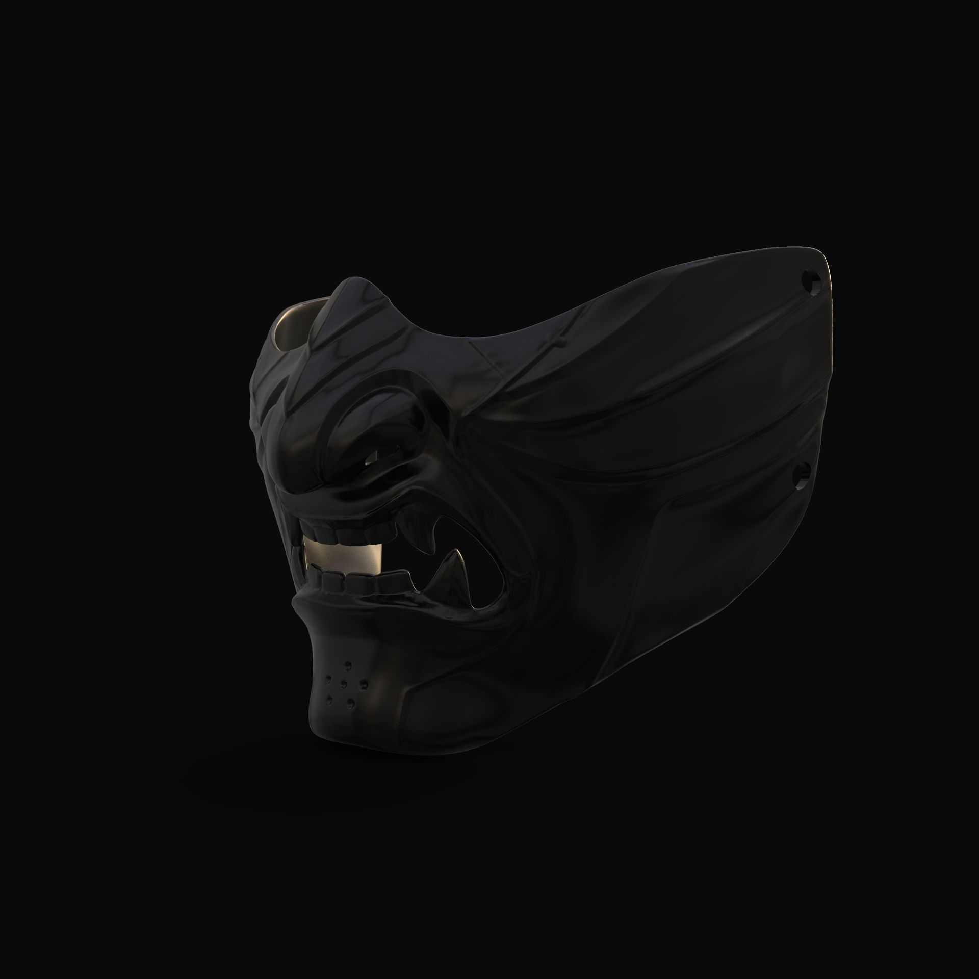 Ghost of tsushima jin sakai mask 3D print model_8