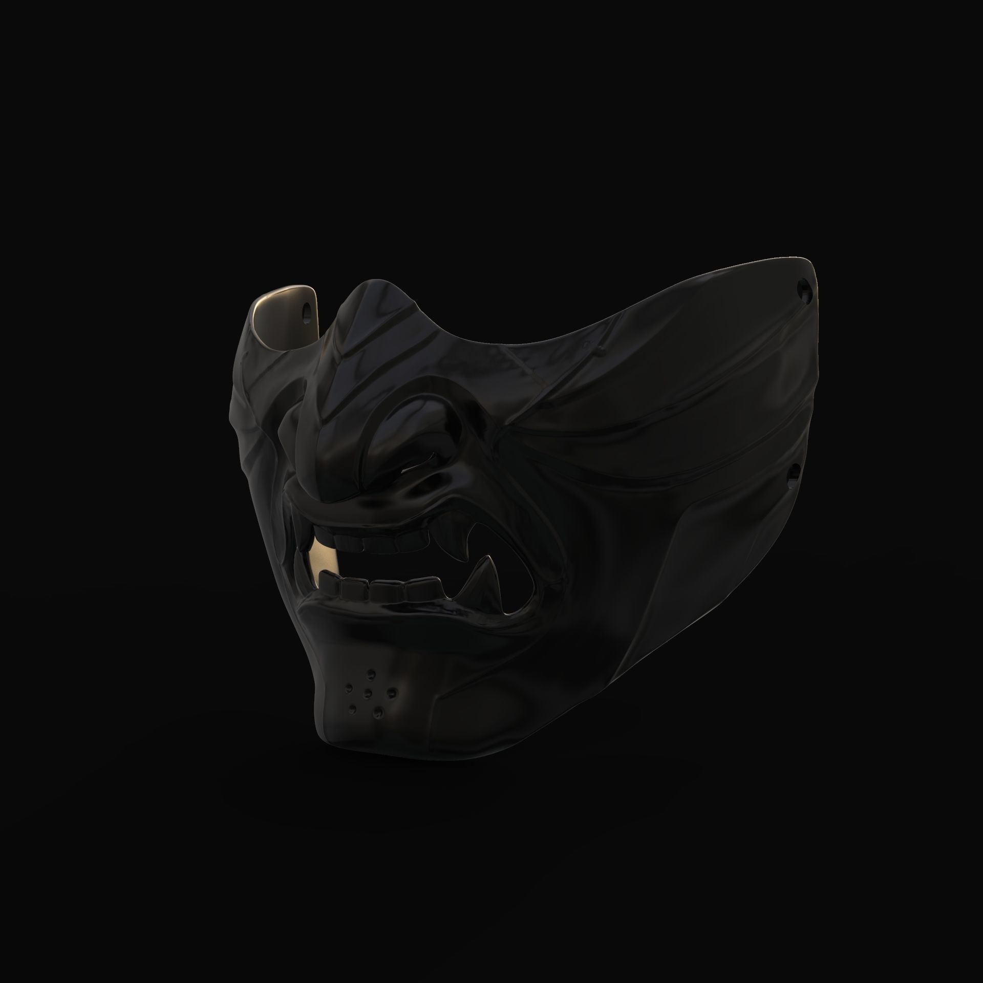 Ghost of tsushima jin sakai mask 3D print model_6