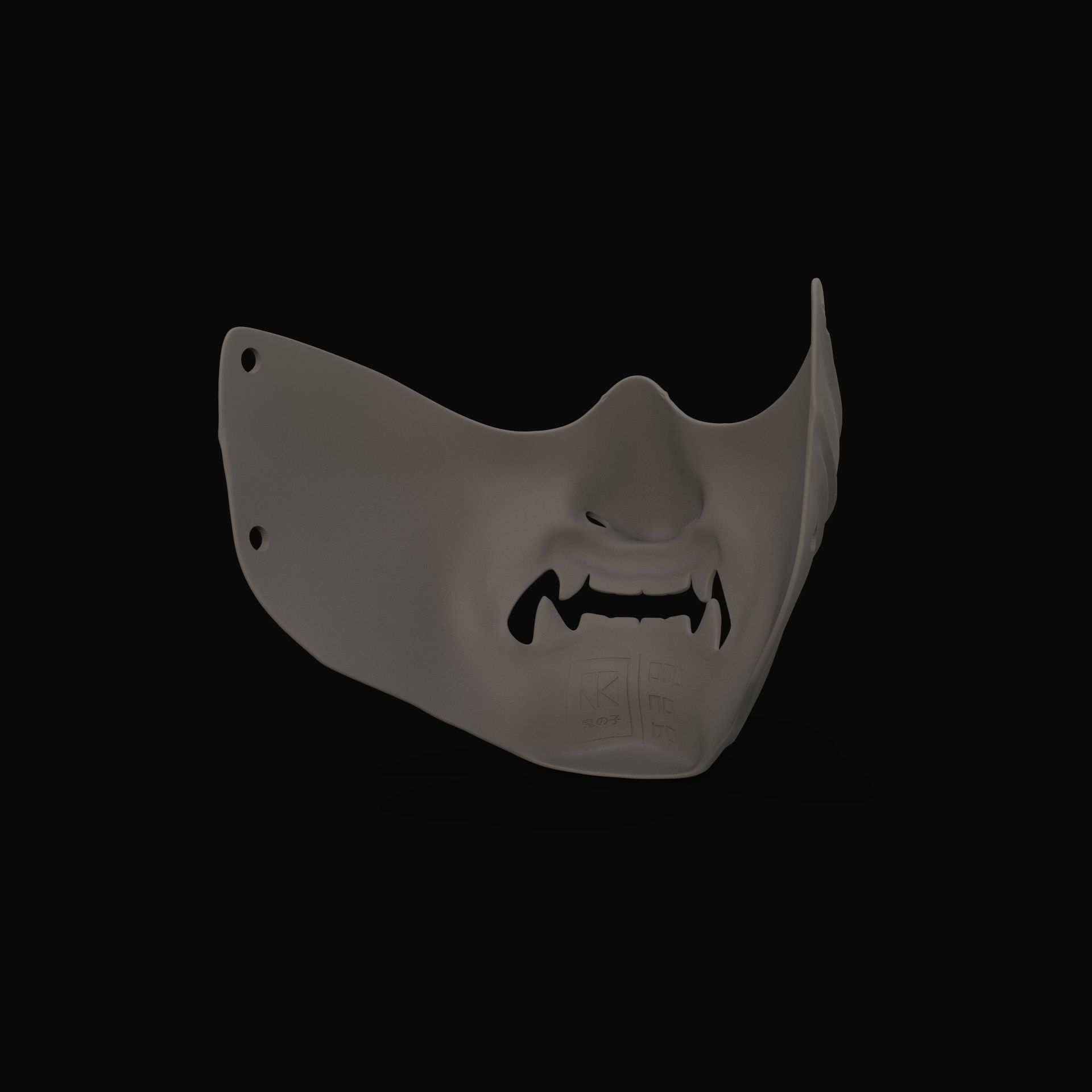 Ghost of tsushima jin sakai mask 3D print model_11