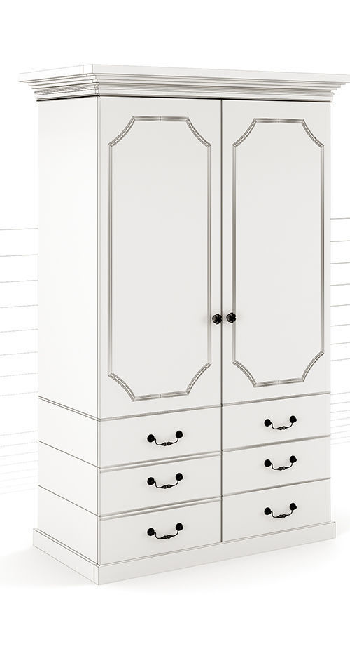 Cabinet with drawers 3D model_1