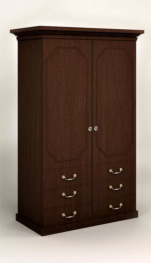 Cabinet with drawers 3D model_0