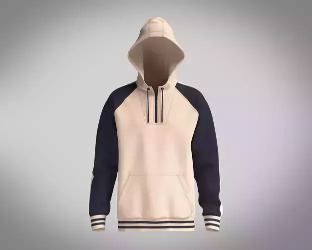 Hoodie Contrast Sleeve 
