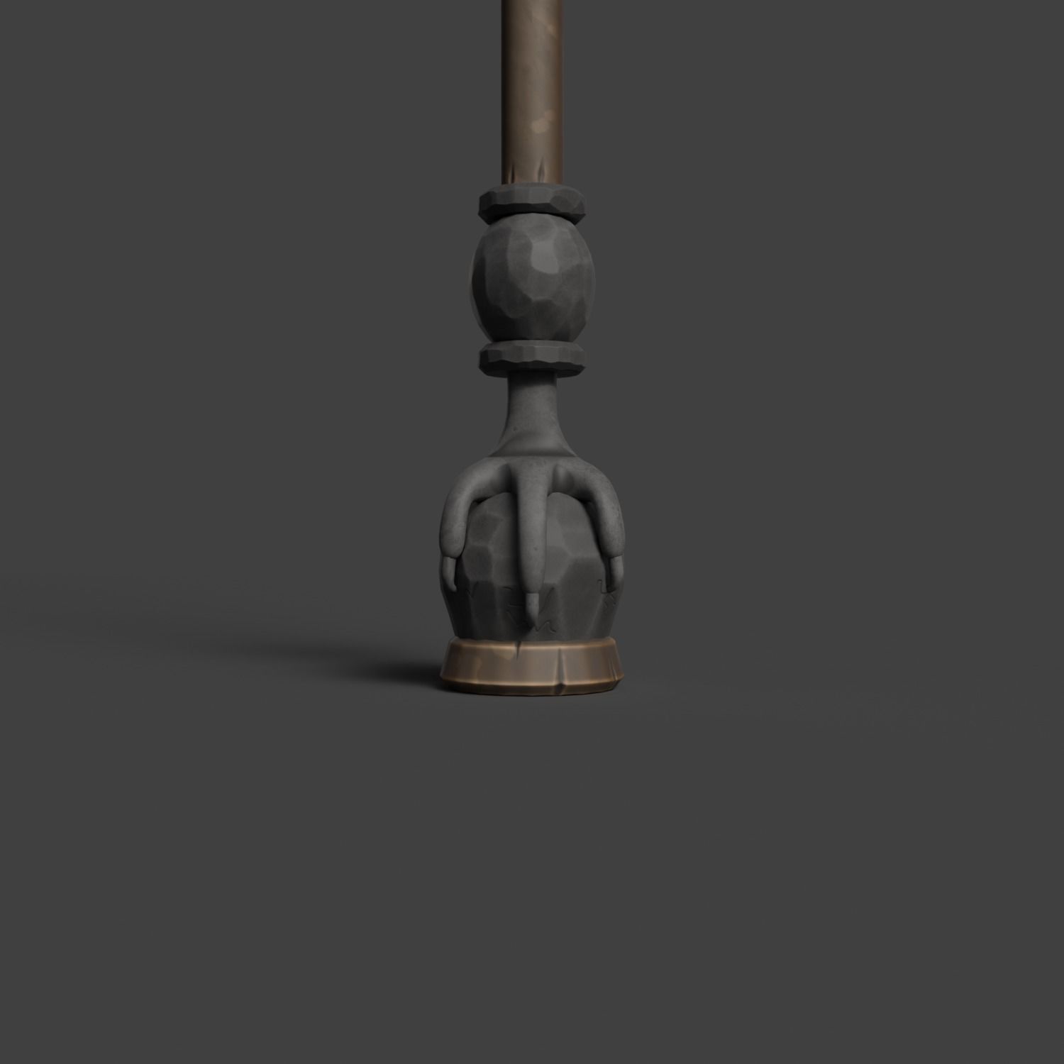 Stylized Walking Cane Low-poly 3D model_4