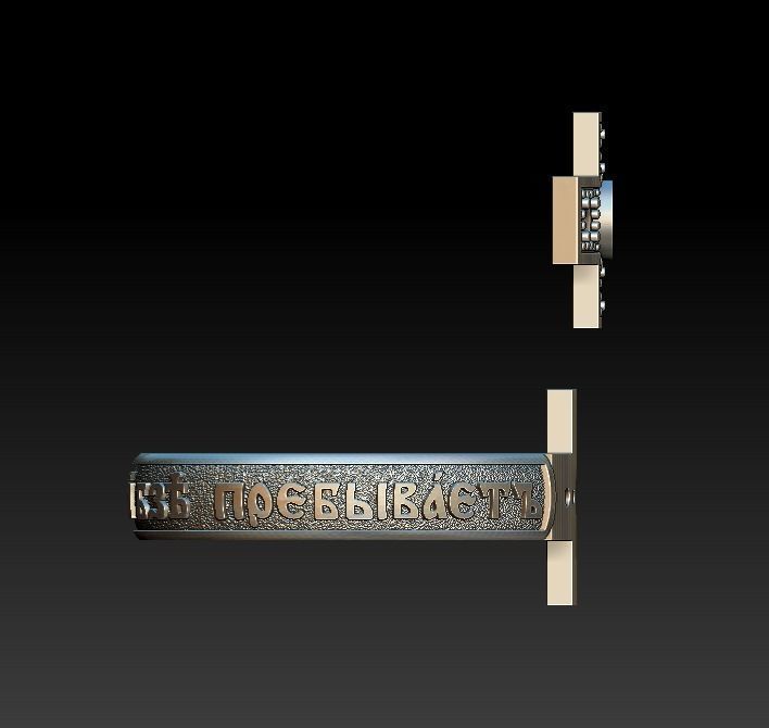 Ring orthodox prayer cross with gems 3D print model_8