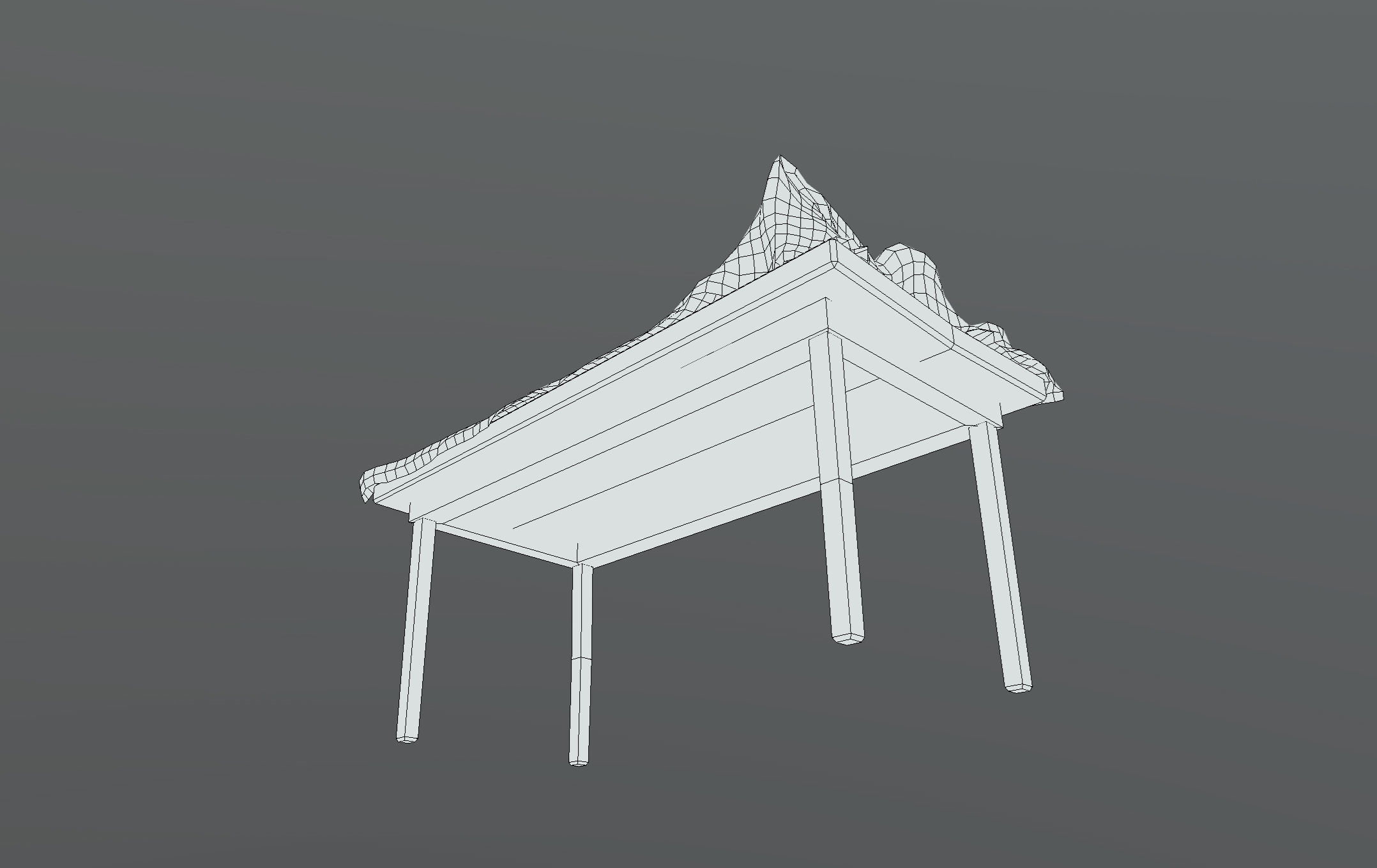 Dead body covered by blanket on an autopsy table PBR Low-poly 3D model_16