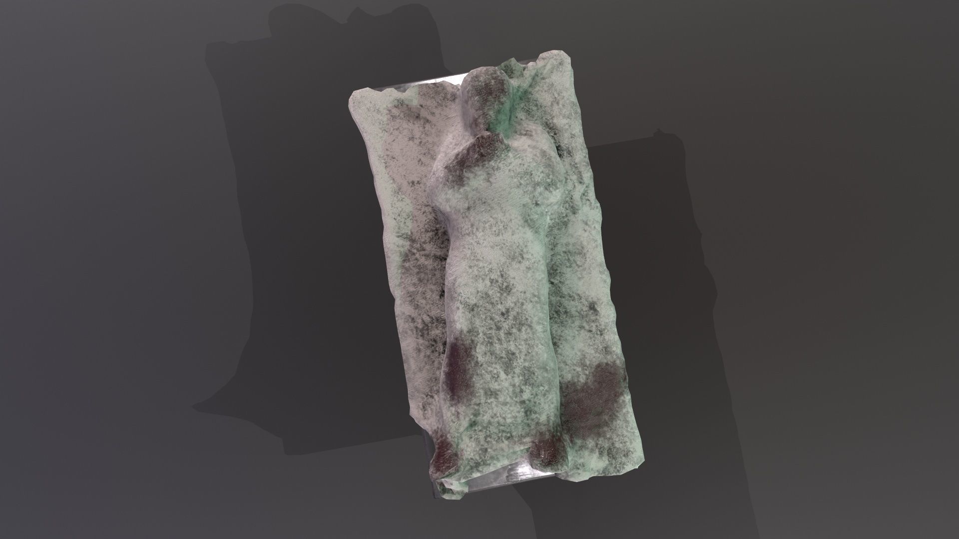 Dead body covered by blanket on an autopsy table PBR Low-poly 3D model_12