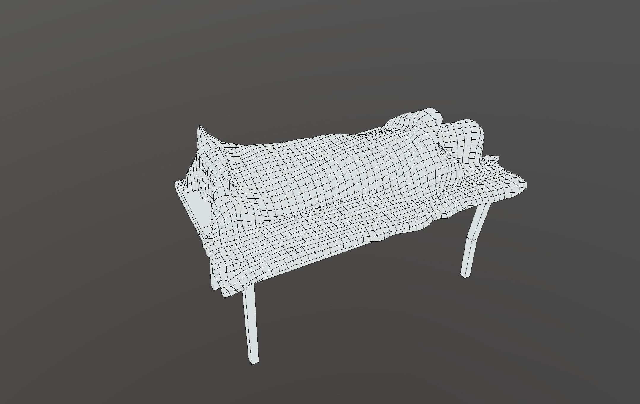 Dead body covered by blanket on an autopsy table PBR Low-poly 3D model_15