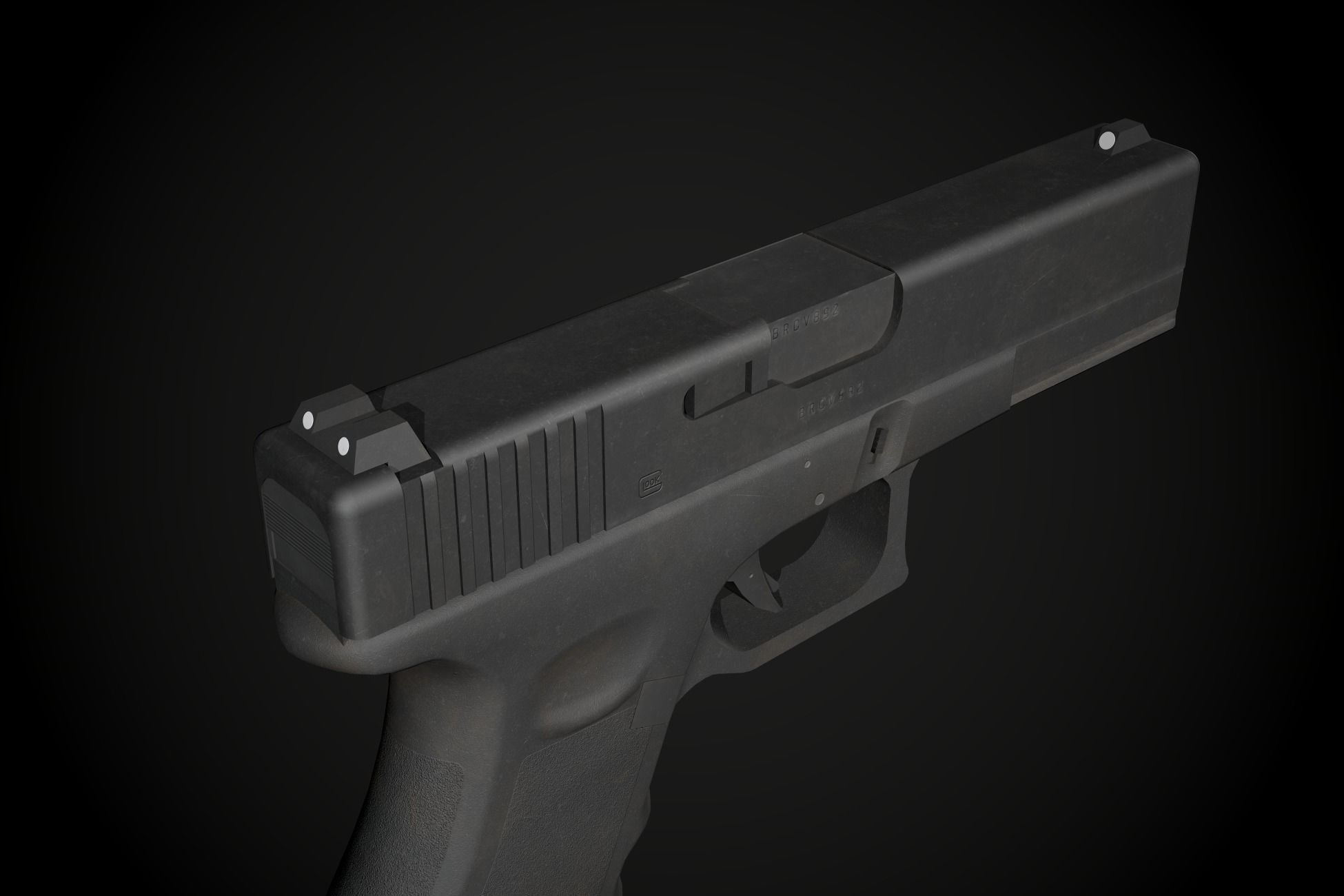 Glock 17 different colors and modifications Low-poly 3D model_15