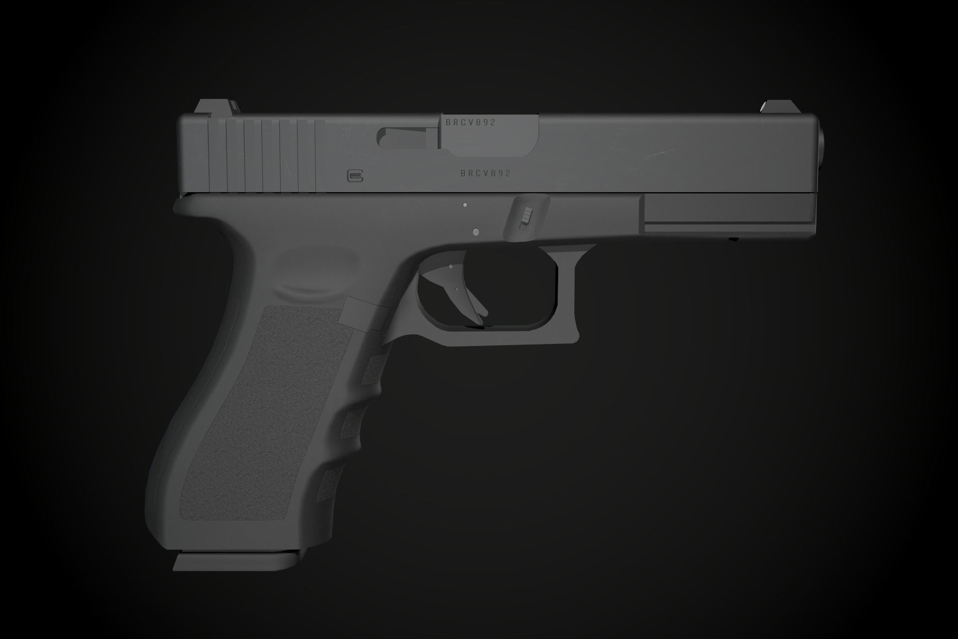 Glock 17 different colors and modifications Low-poly 3D model_1