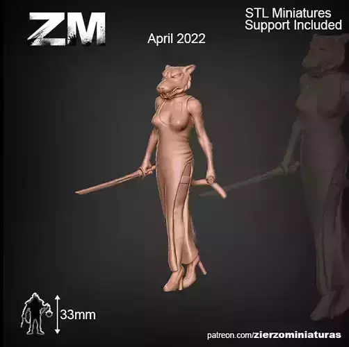 Lady Tigress 3D print model