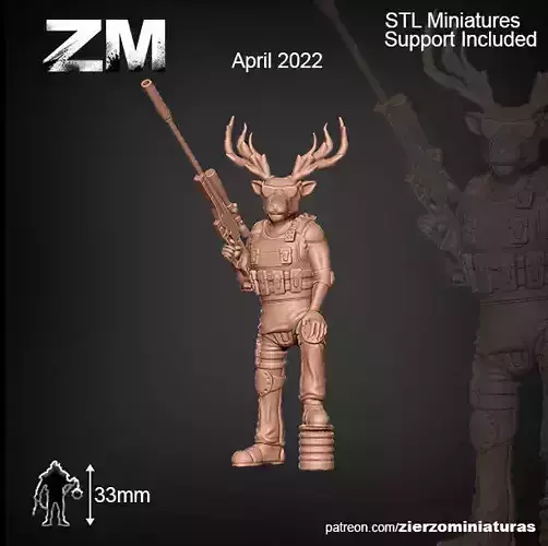 Lt Deer 3D print model