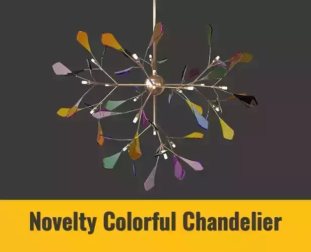 Novelty Colorful Chandelier 3D model