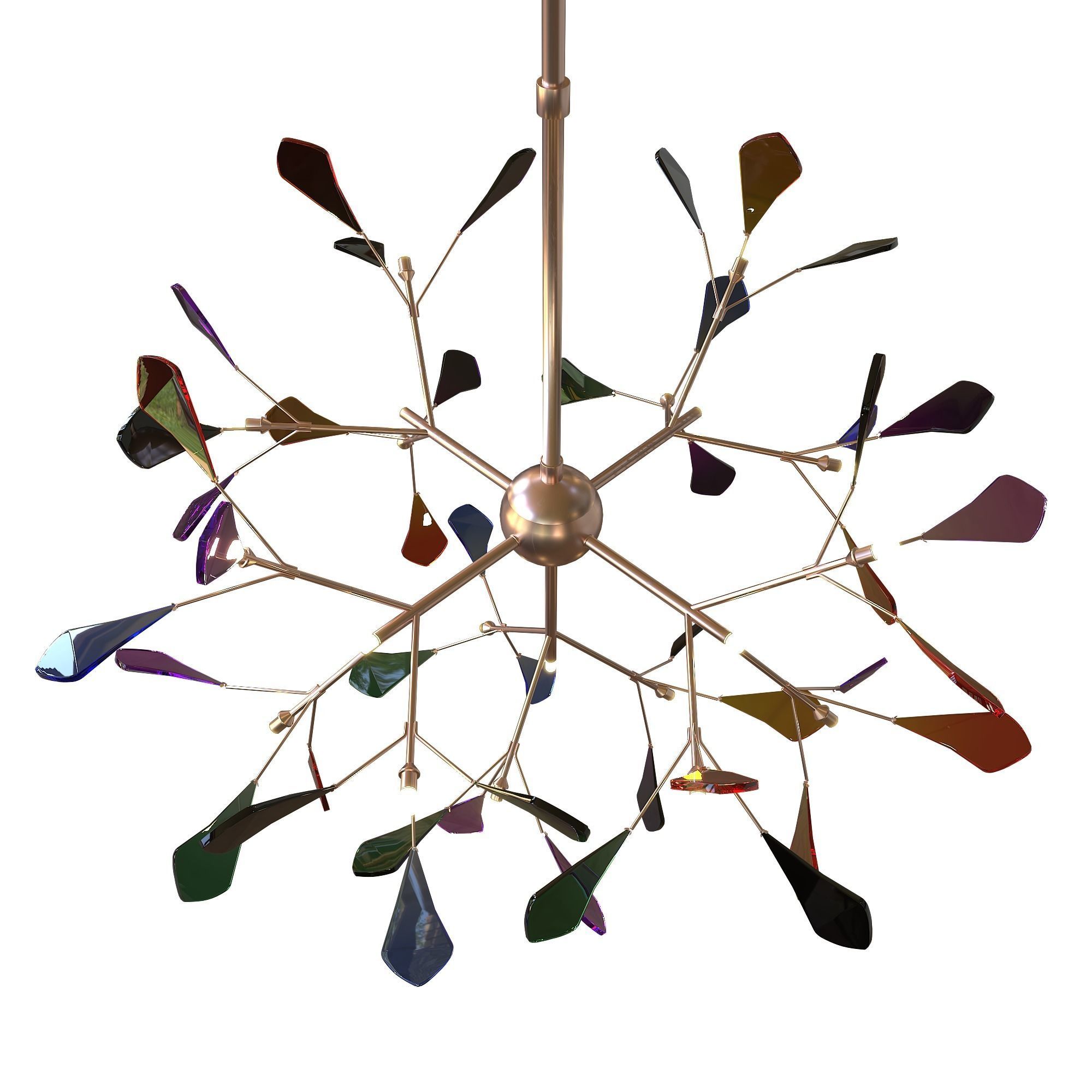 Novelty Colorful Chandelier 3D model_3