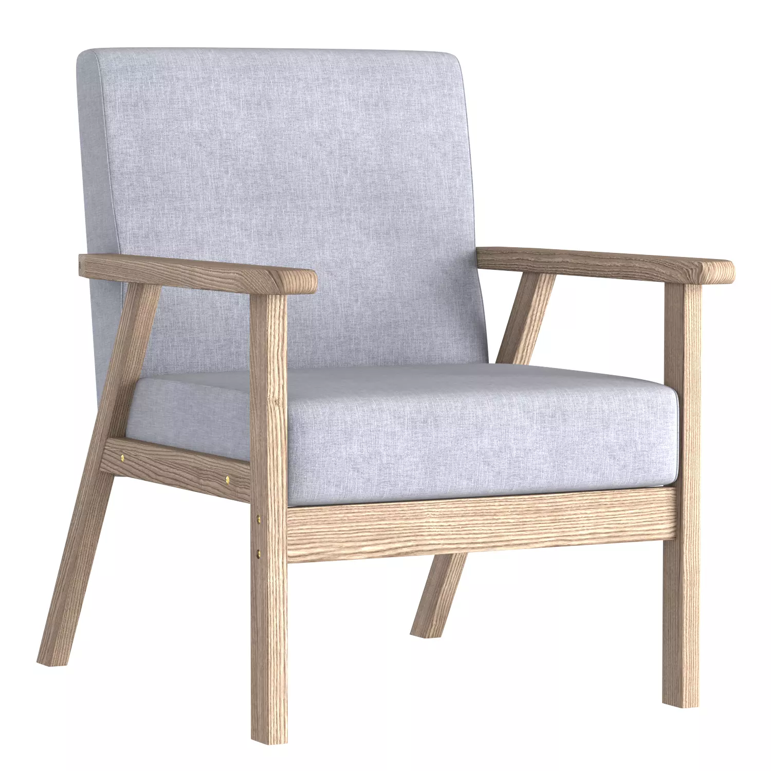 DORAFAIR Retro Linen Fabric Chair Free 3D model