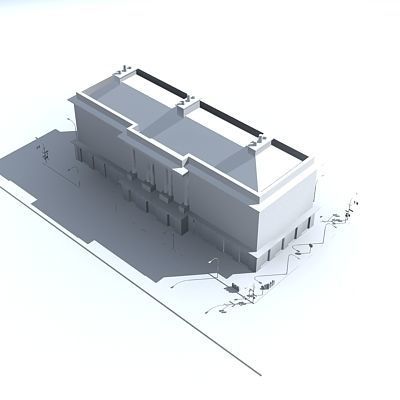 Low poly city block 10 Low-poly 3D model_2