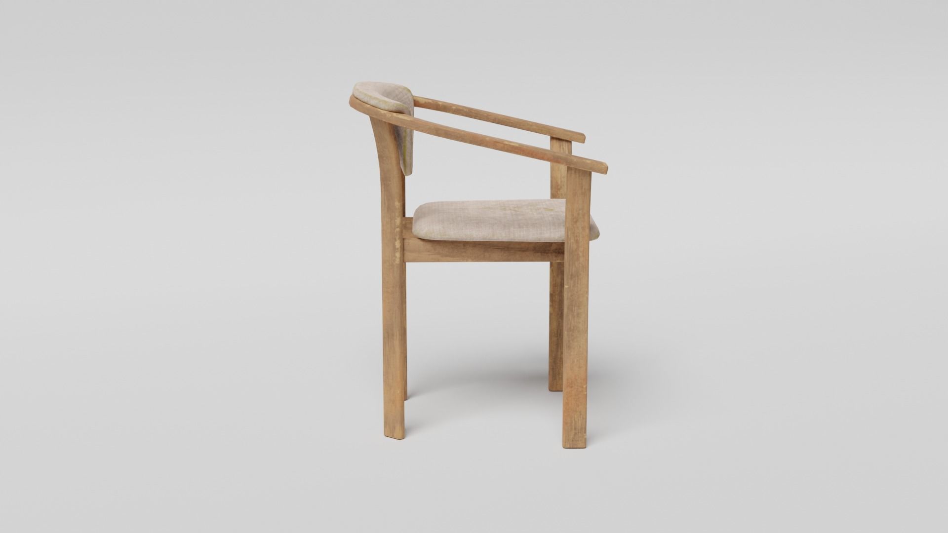 Modern chair clean and dirty Low-poly 3D model_3