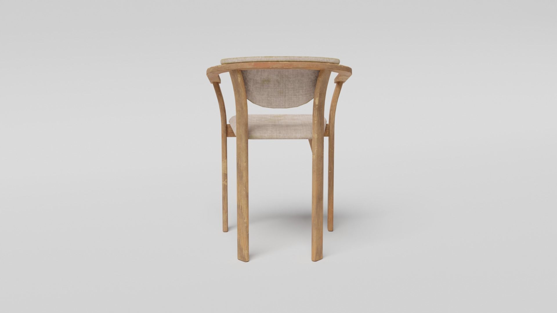 Modern chair clean and dirty Low-poly 3D model_4