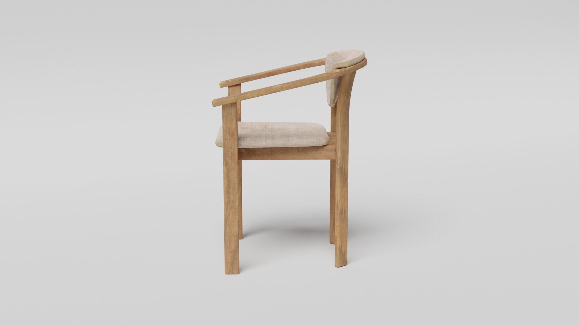 Modern chair clean and dirty Low-poly 3D model_2