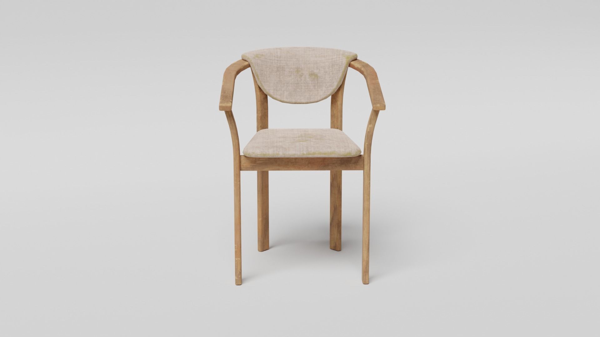 Modern chair clean and dirty Low-poly 3D model_1