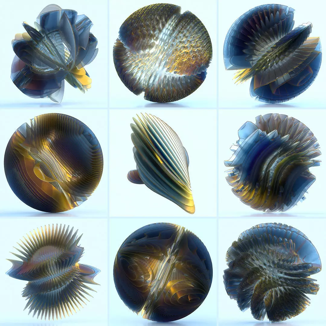 9 Abstract Shapes 3D model_0