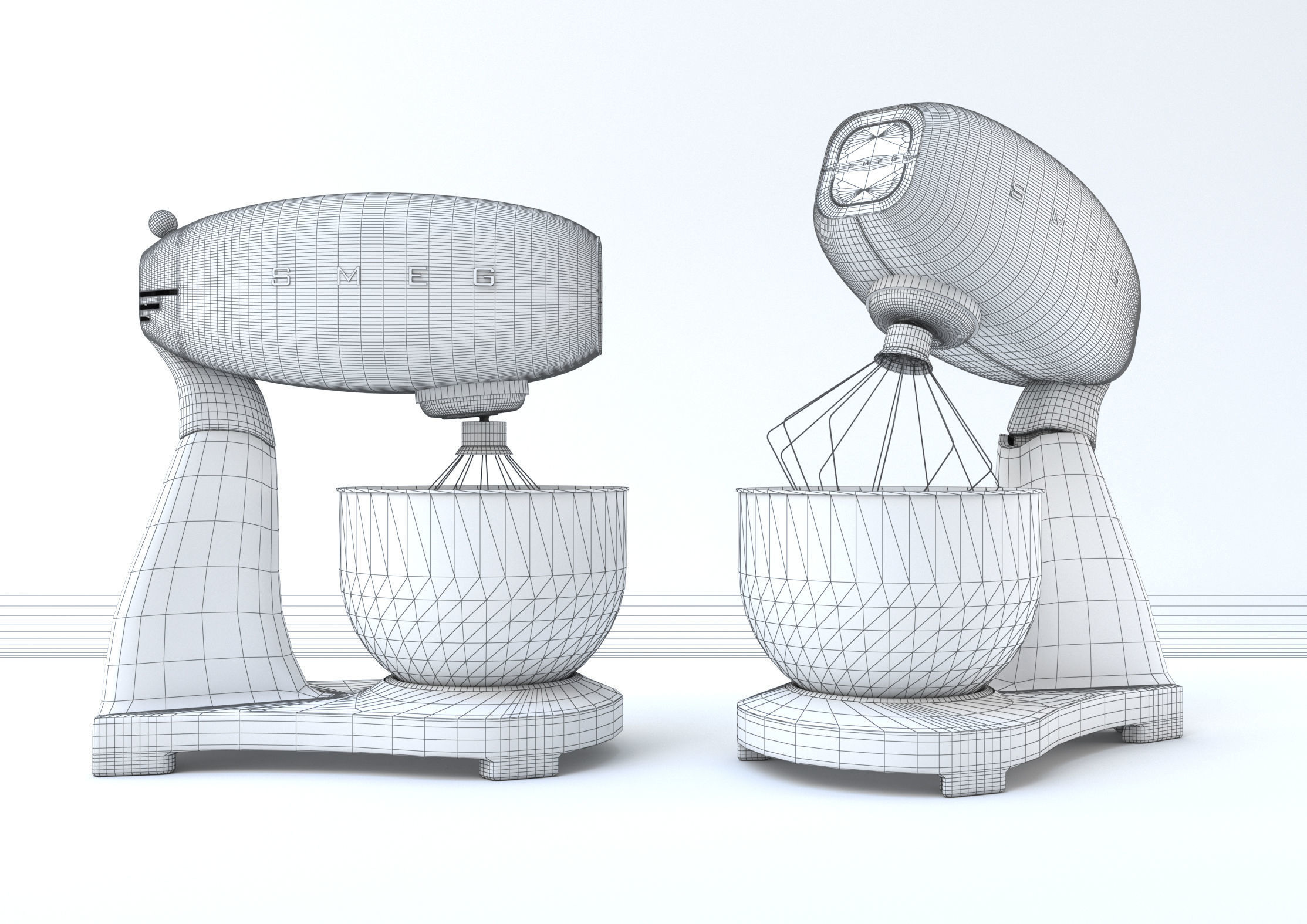 smeg stand mixer 3D model_1