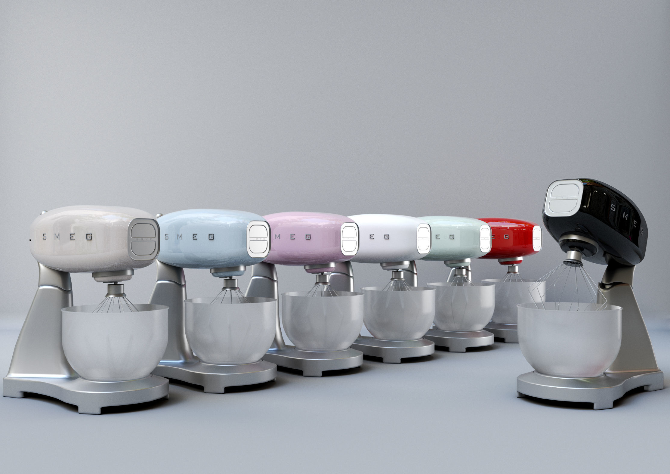 smeg stand mixer 3D model_2