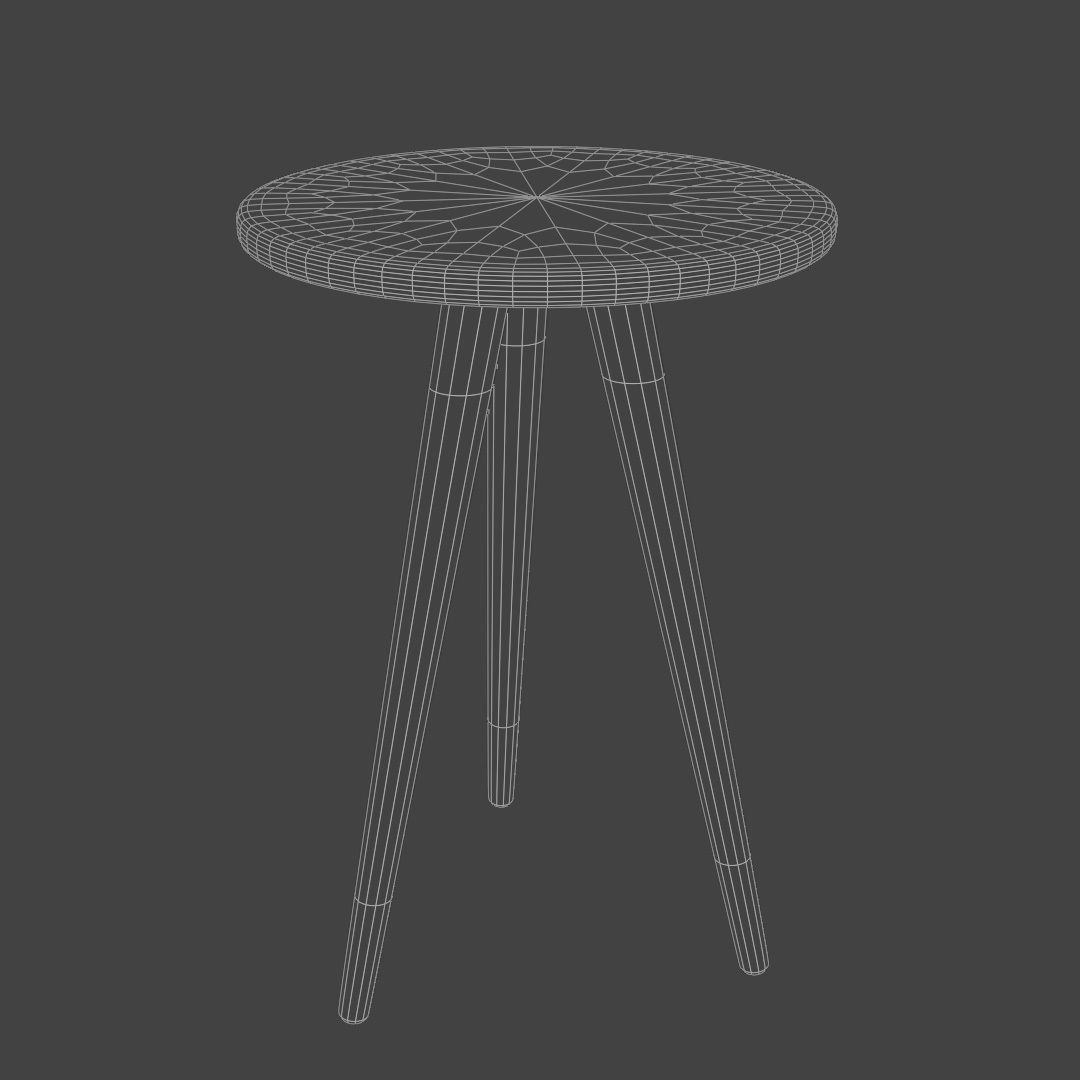 Small side table 3D model_4
