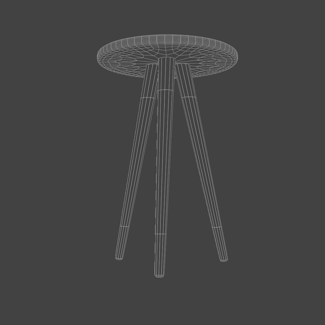 Small side table 3D model_7