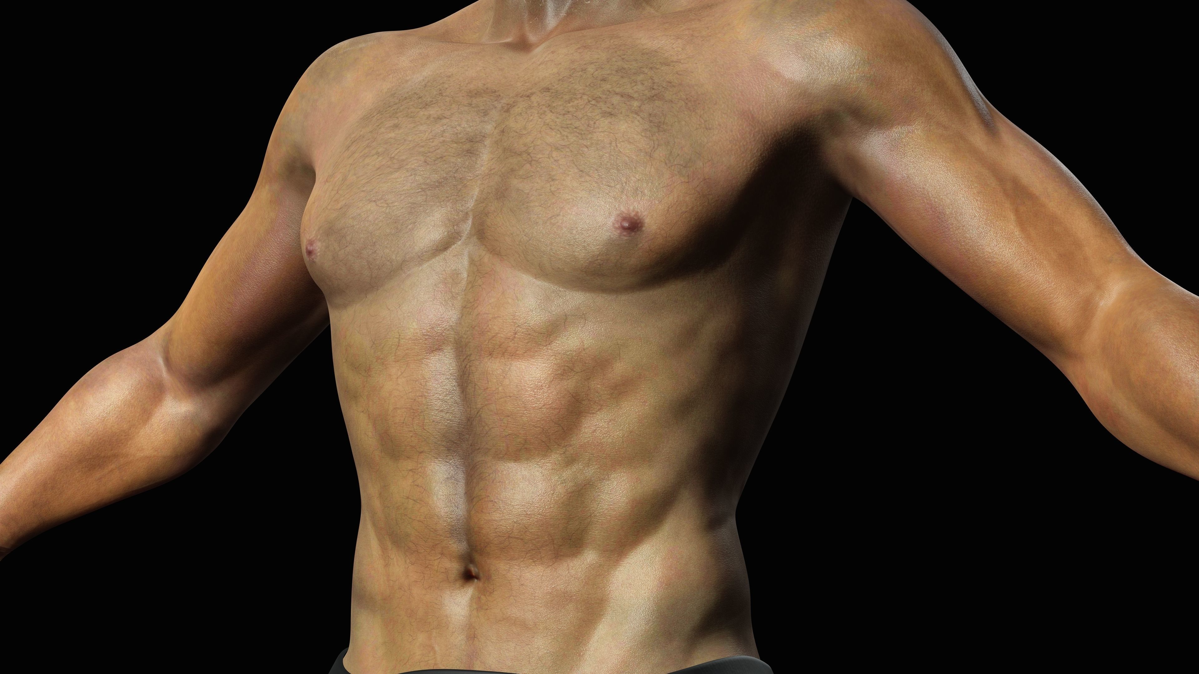 Realistic African American Man G1 Low-poly 3D model_9