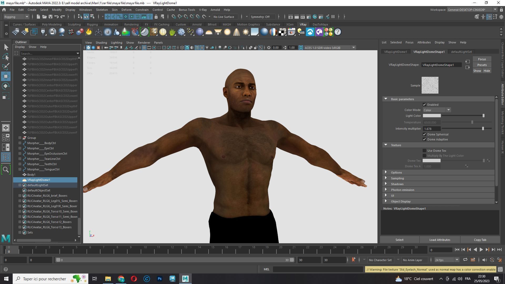 Realistic African American Man G1 Low-poly 3D model_22