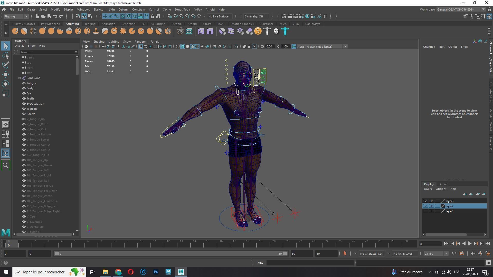 Realistic African American Man G1 Low-poly 3D model_20
