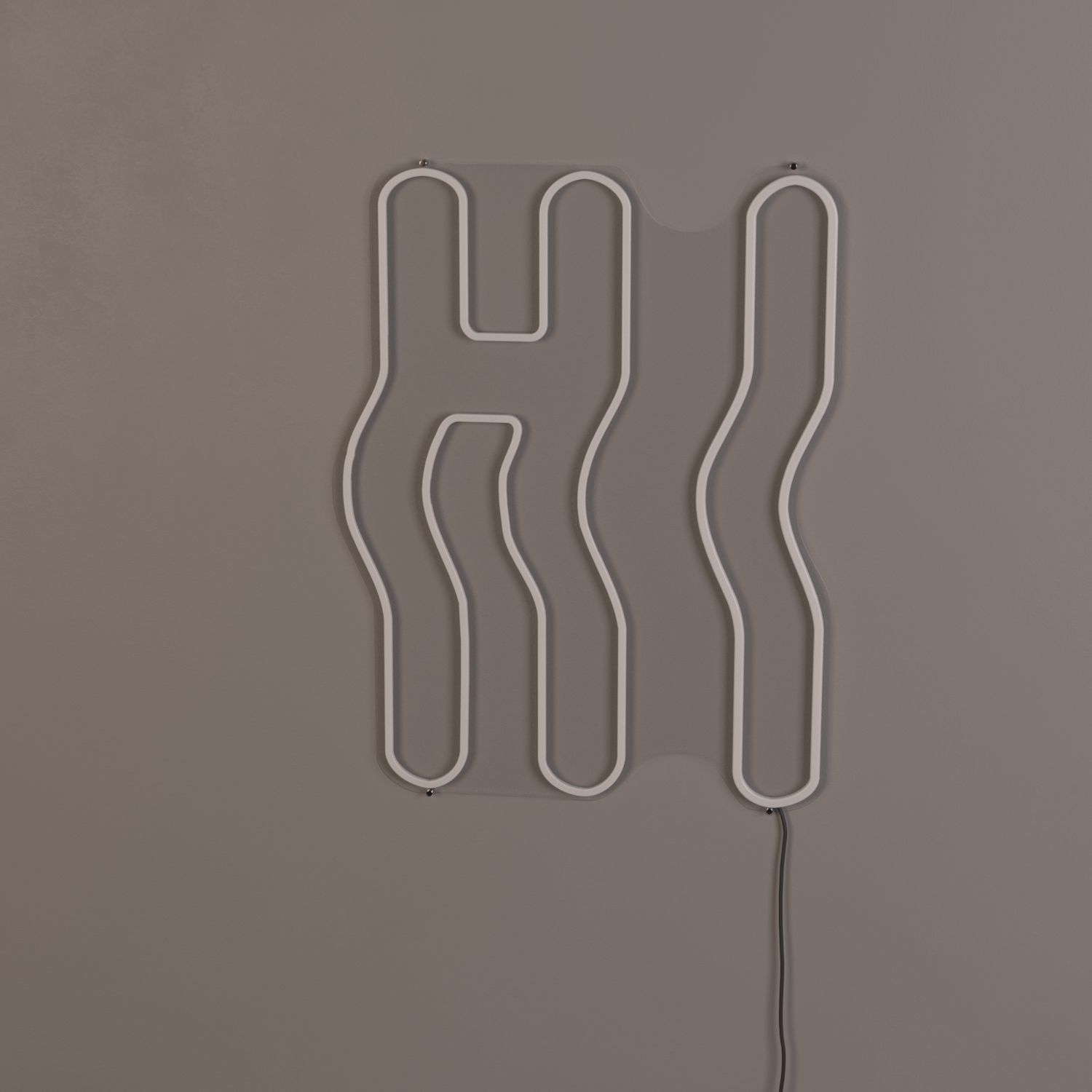 HI WAVY NEON LIGHT 3D model_1