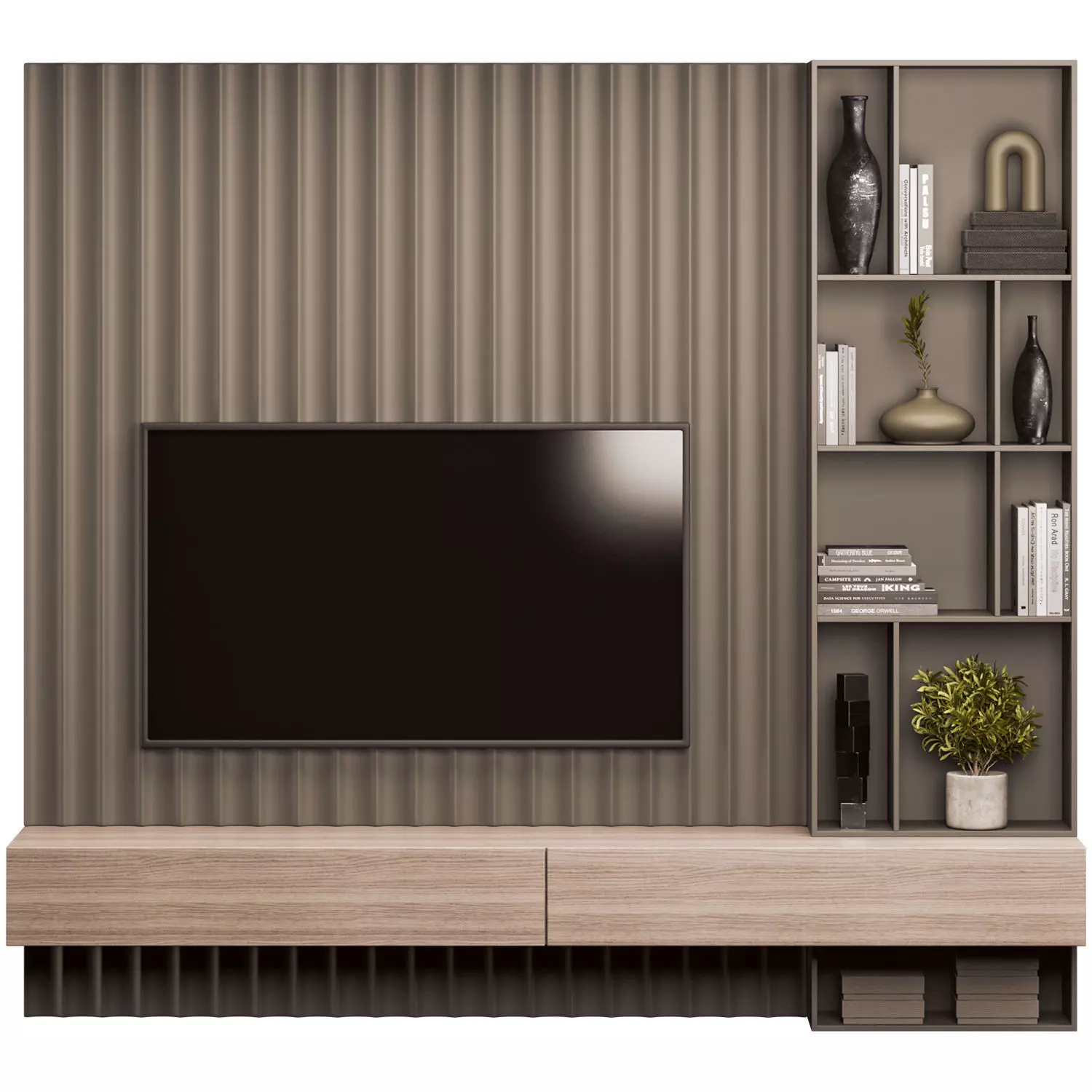TV Wall 3D model_0