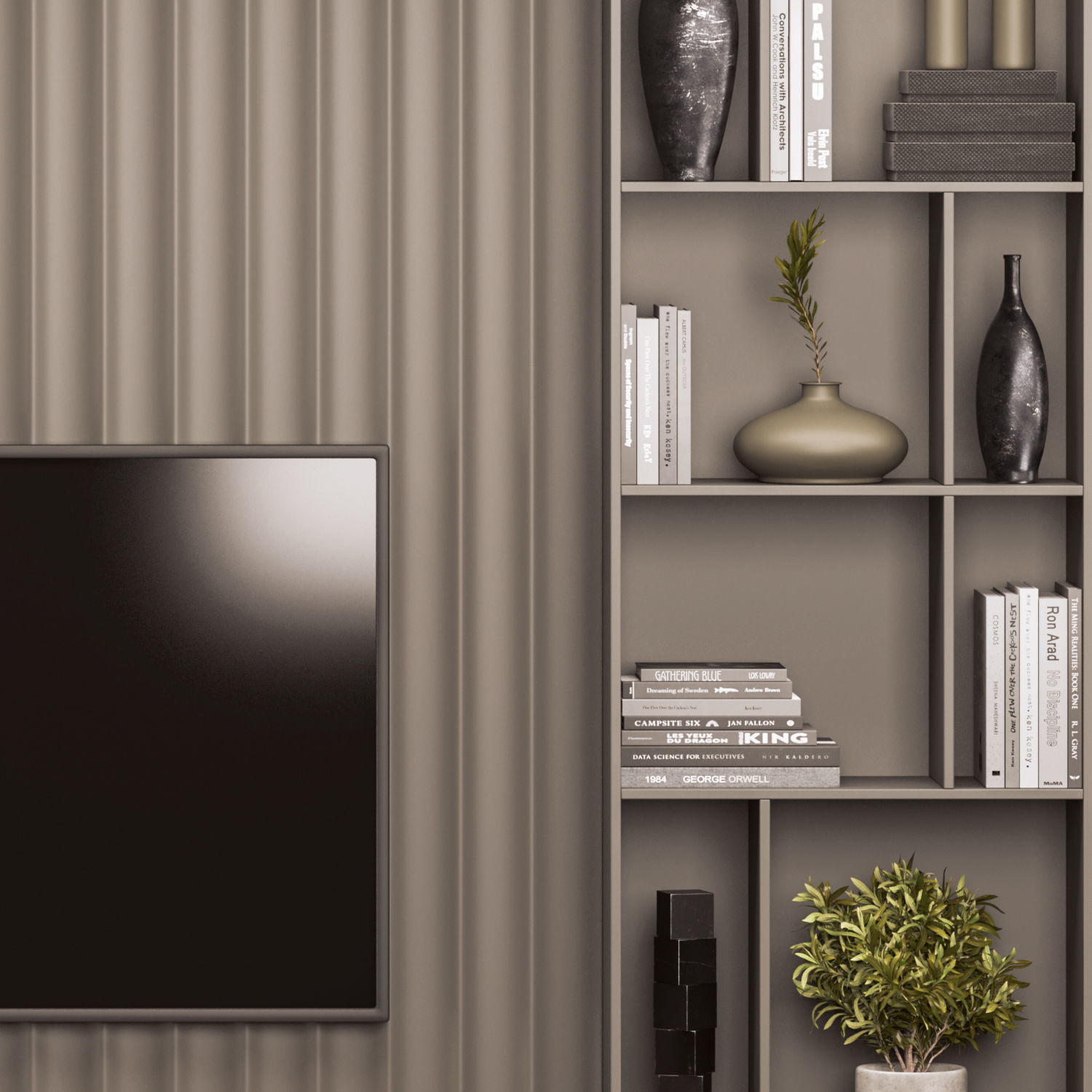 TV Wall 3D model_10