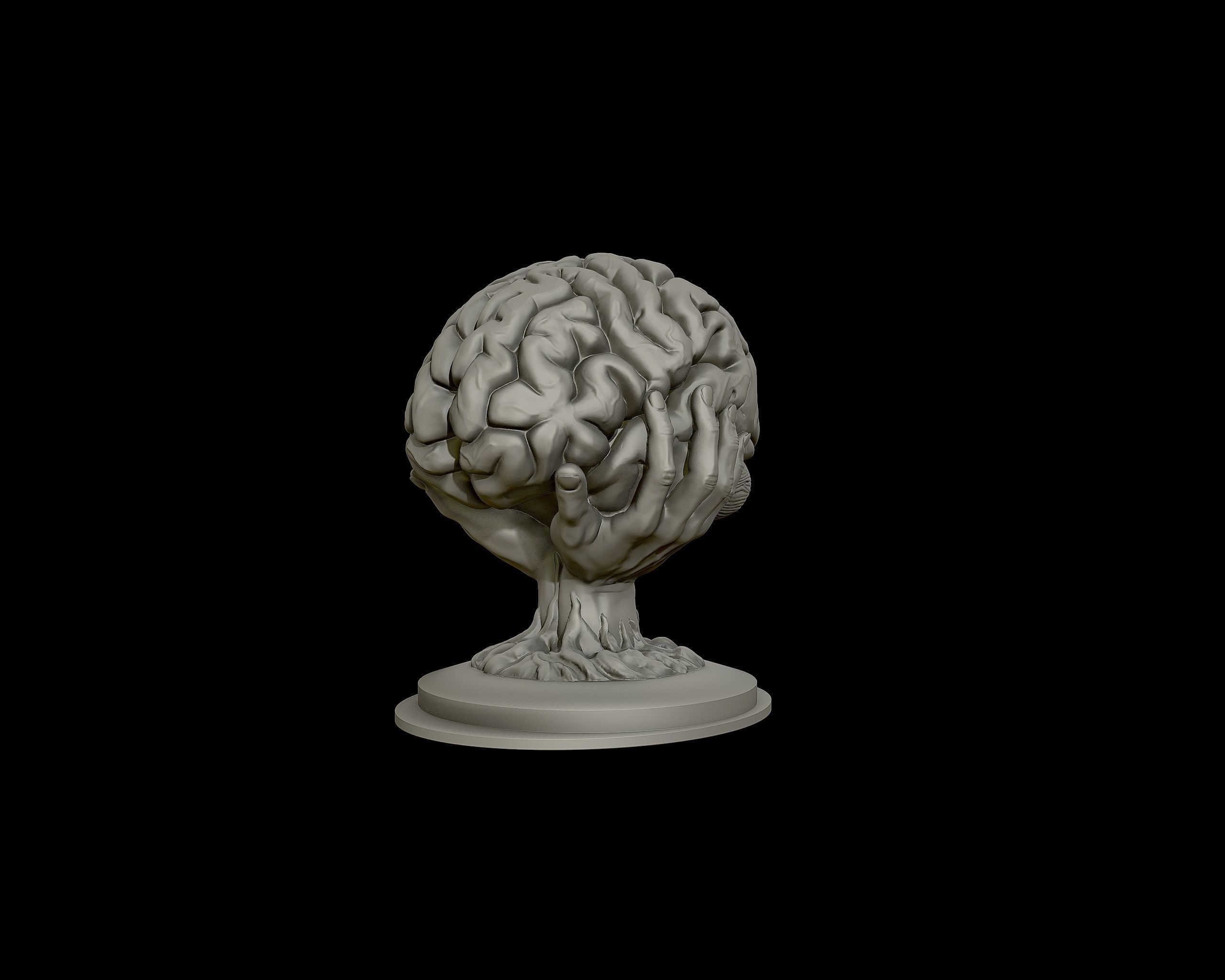 Brain sculpture 3D print model_16